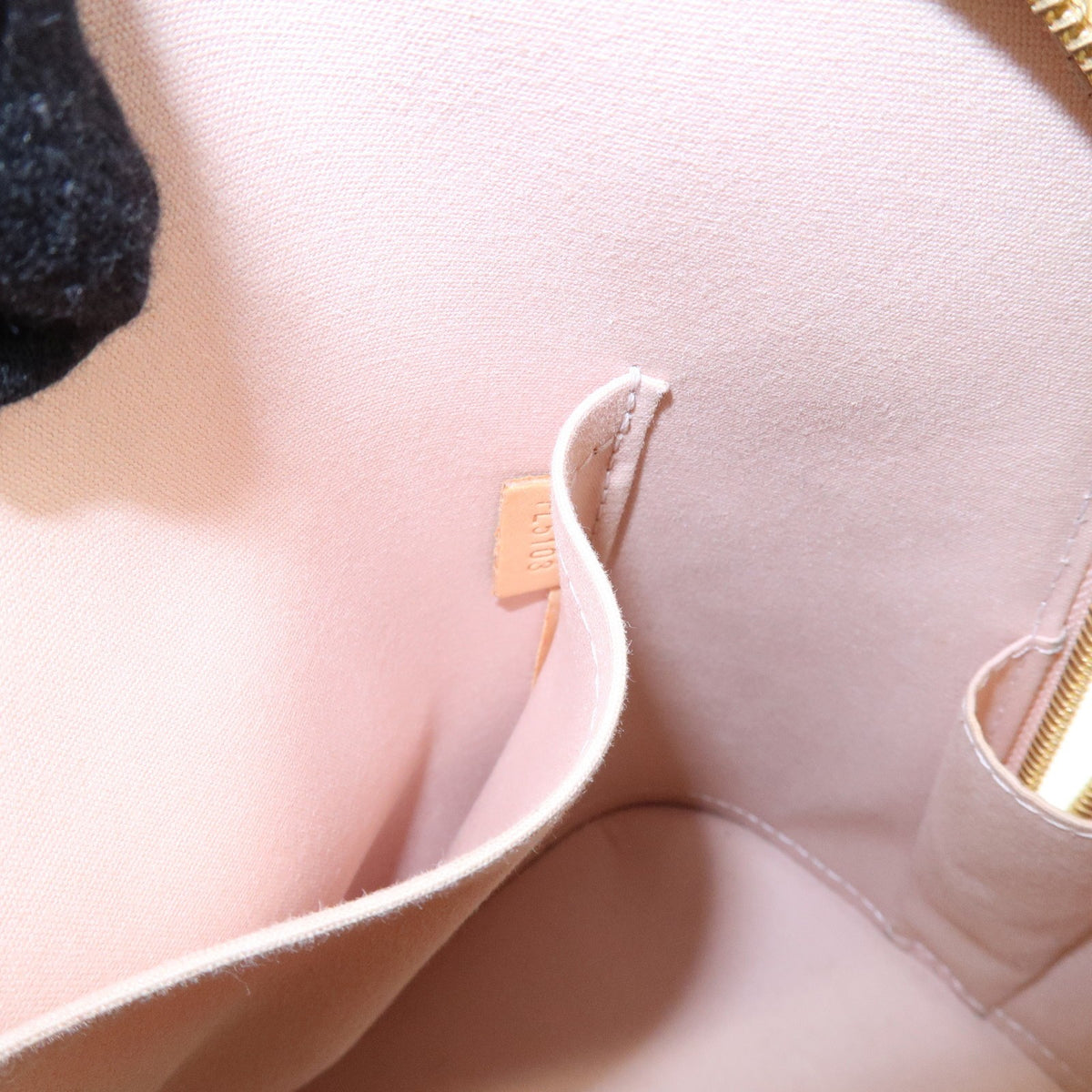 Louis Vuitton Alma Monogram Vernis, Yellow, Patent Leather, Handbag