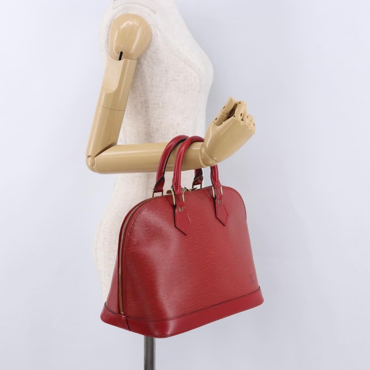 Louis Vuitton Vintage Alma Epi Leather, Red, Leather, Handbag