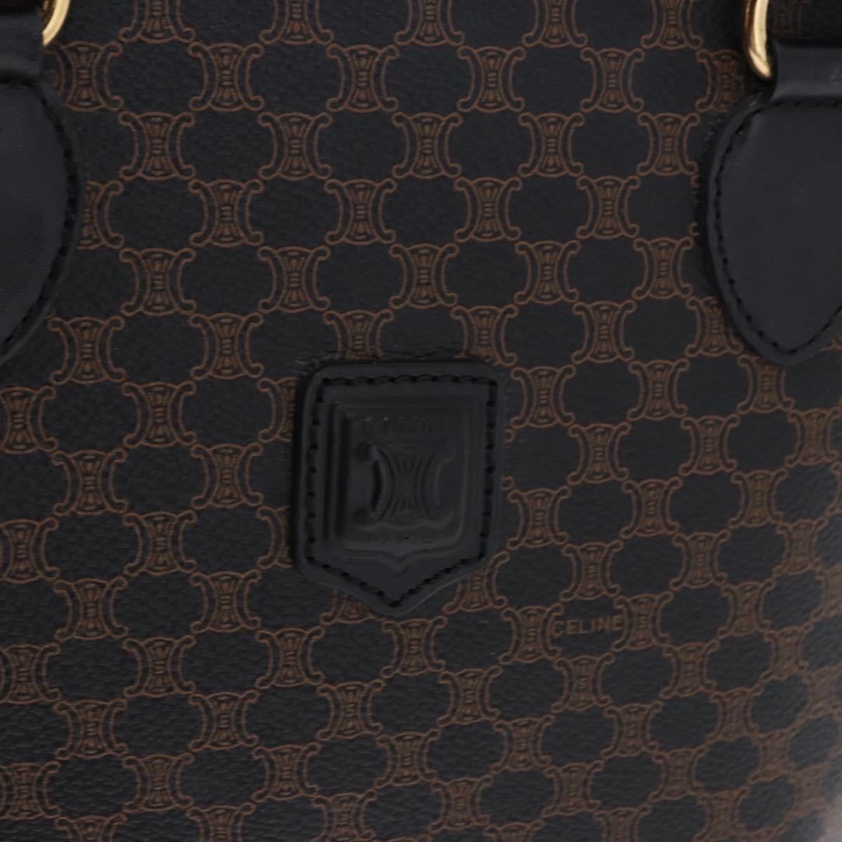 Celine Macadam Toile Triomphe, Black, Canvas, Handbag