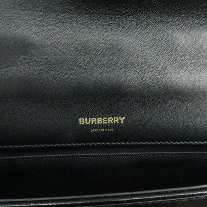 Burberry Lola Clutch on Chain Quilted Leather, Black, Leather, Clutch