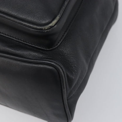 Gucci Vintage Bamboo Leather, Black, Leather, Backpack