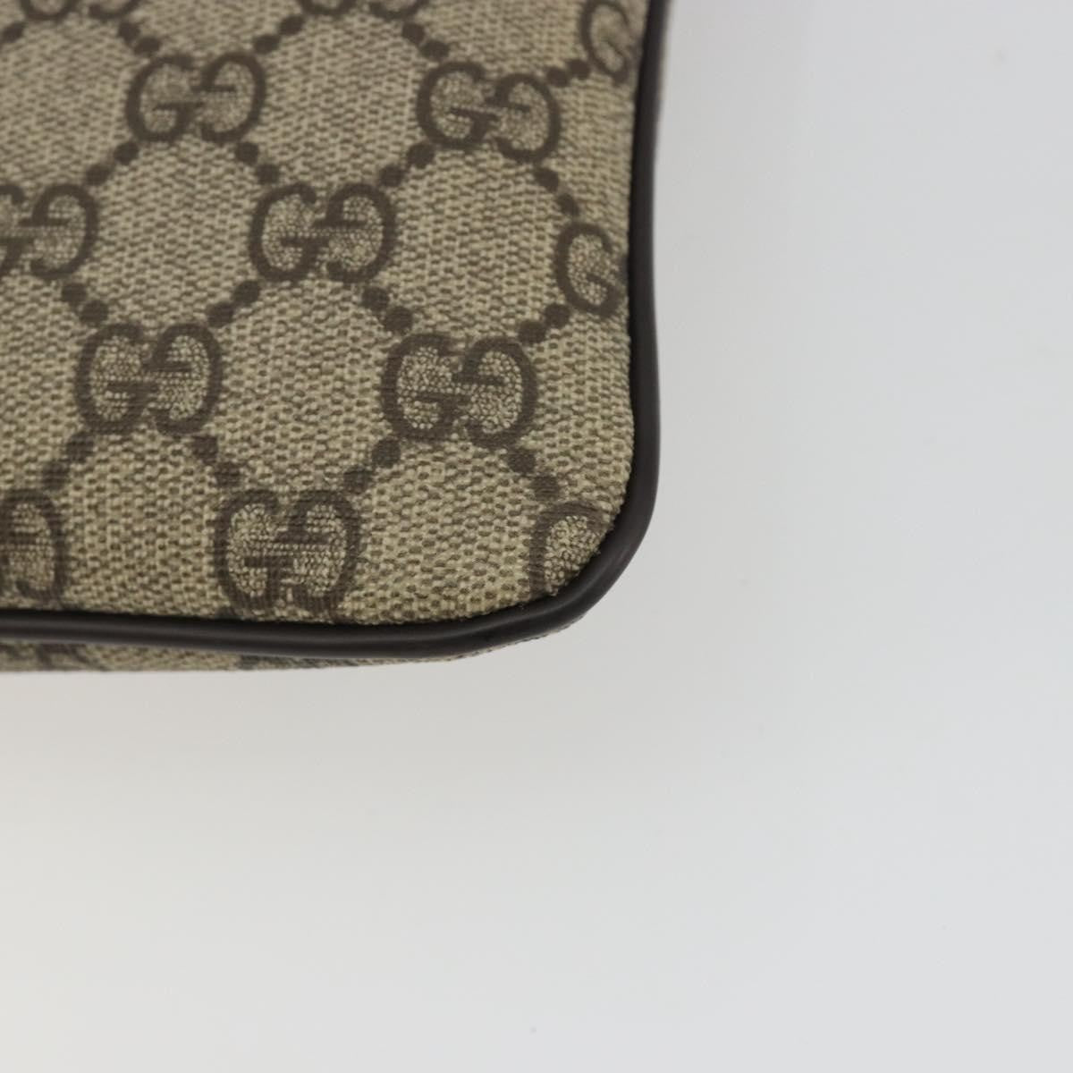 Gucci Zip Top Messenger GG Canvas with Leather, Beige, Canvas, Shoulder Bag