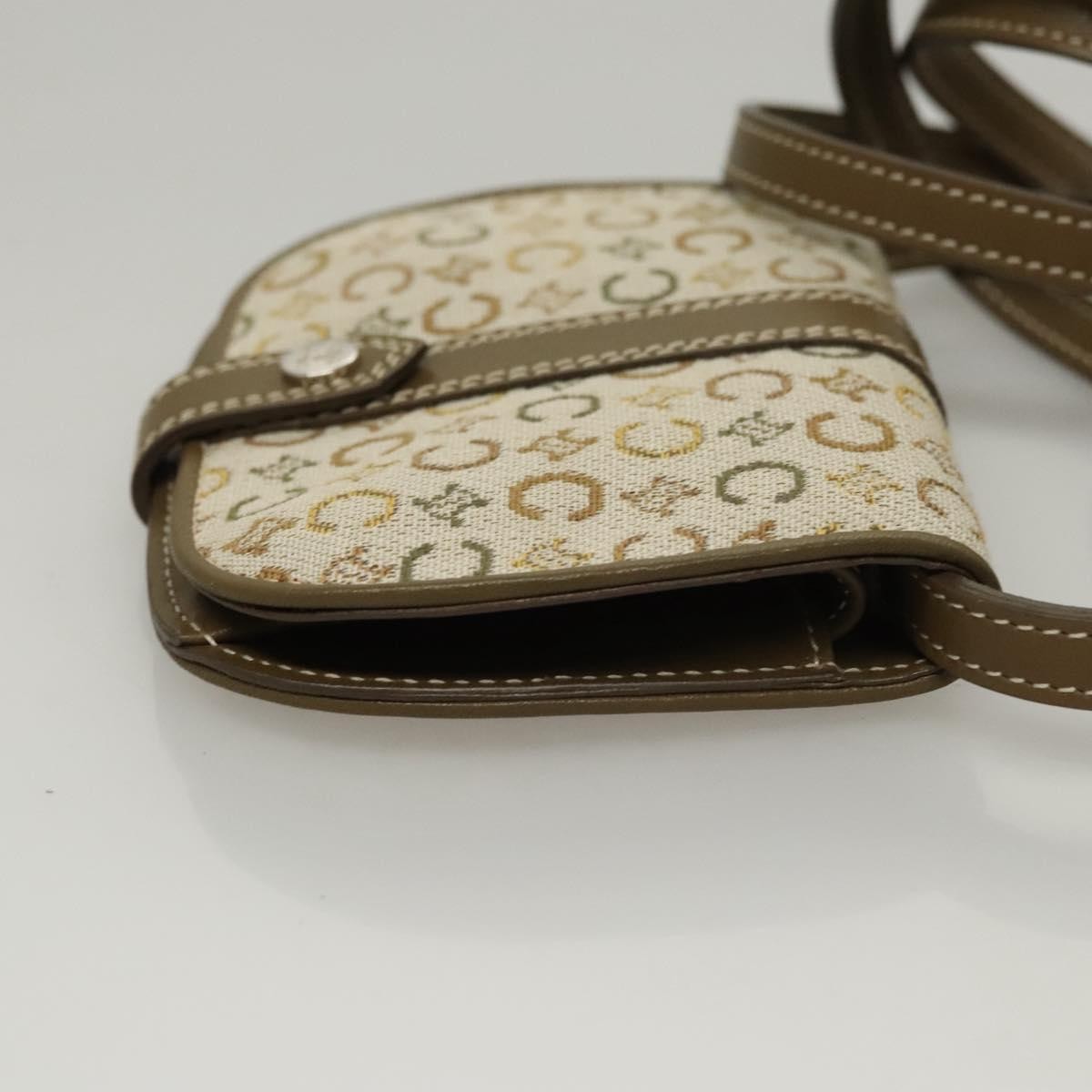 Celine Vintage Shoulder Bag Canvas, Khaki, Canvas, Shoulder Bag