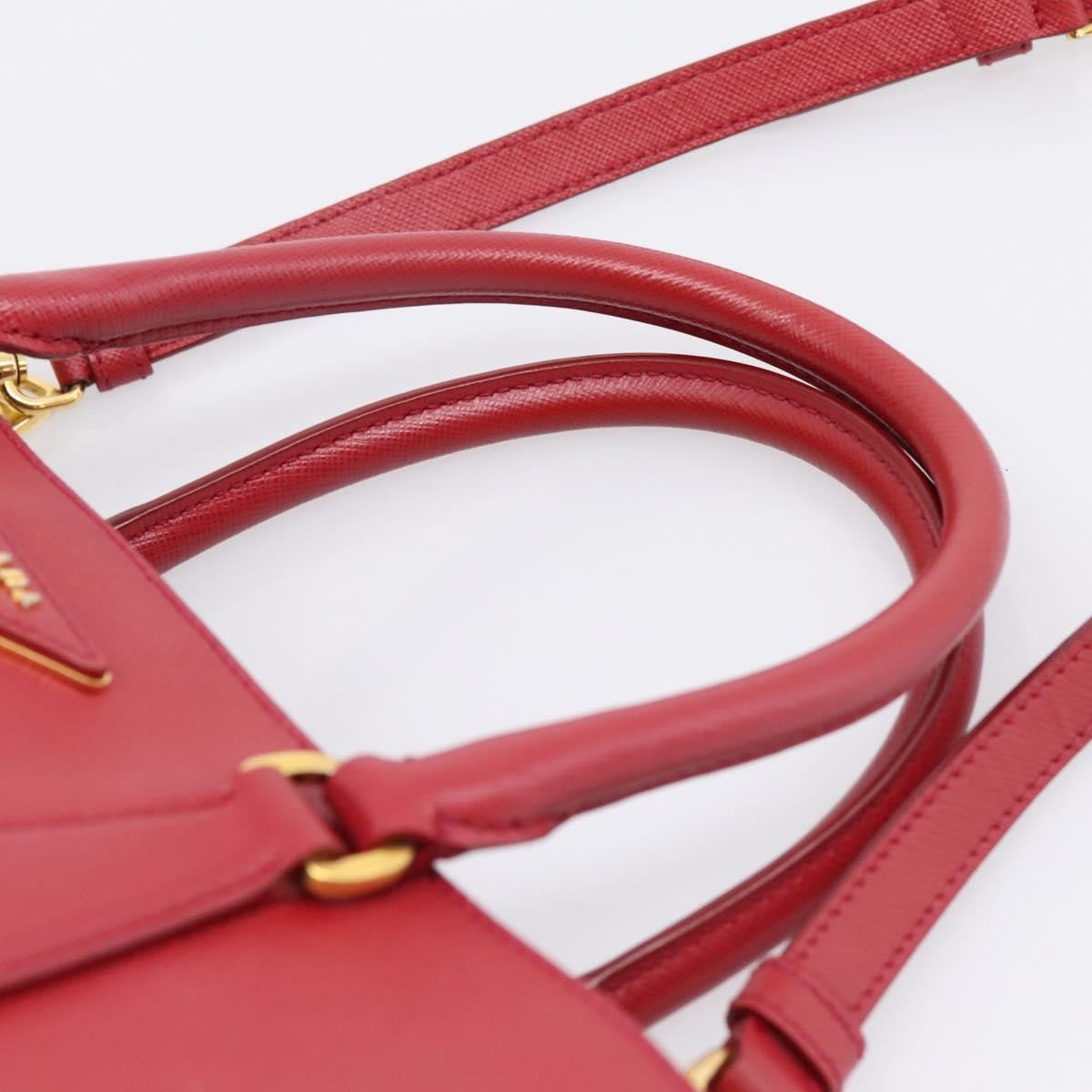 Prada Galleria  Strap Leather, Red, Leather, Handbag