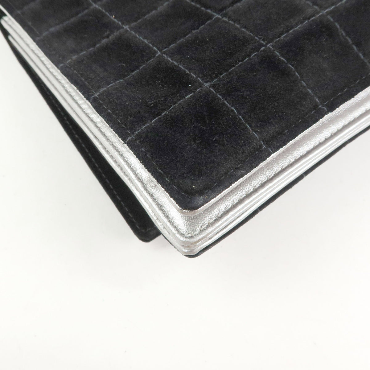 Chanel Chocolate Bar Mademoiselle Flap Quilted Leather, Black, Suede, Handbag