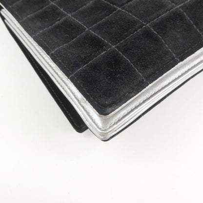 Chanel Chocolate Bar Mademoiselle Flap Quilted Leather, Black, Suede, Handbag