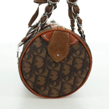 Christian Dior Vintage Trotter Romantique Boston Diorissimo Coated Canvas, Brown, Canvas, Handbag