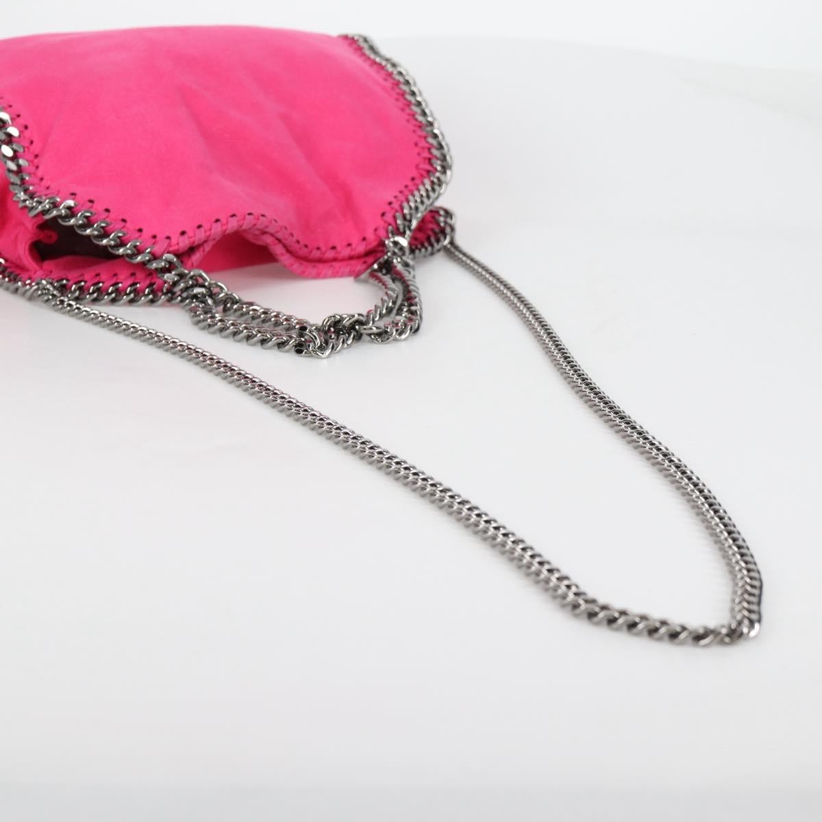 Stella McCartney Falabella Fold Over Suede, Pink, Suede, Shoulder Bag