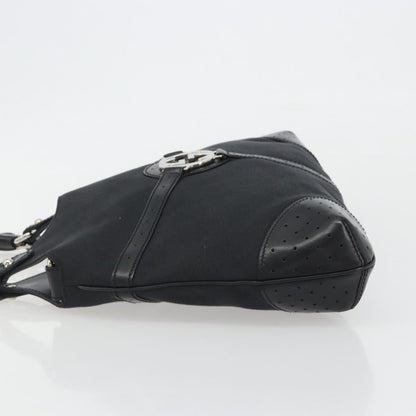 Gucci Reins Web Canvas, Black, Canvas, Shoulder Bag