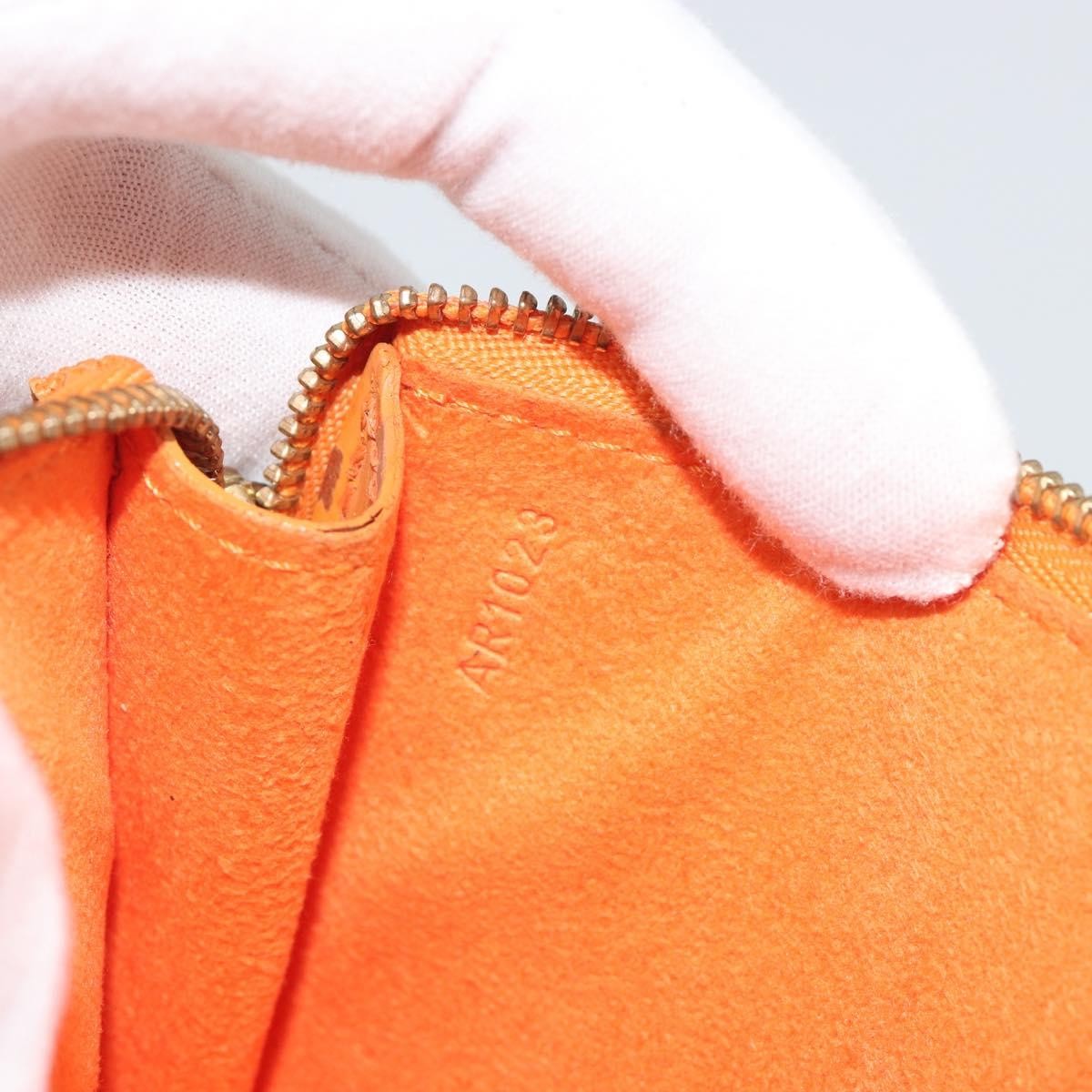 Louis Vuitton Pochette Accessoires Epi, Orange, Leather, Clutch