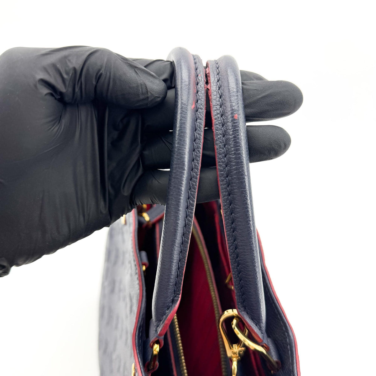 Louis Vuitton Montaigne Monogram Empreinte Leather, Navy, Leather, Handbag