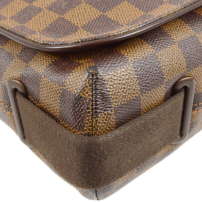 Louis Vuitton Brooklyn Damier Ebene, Brown, Canvas, Shoulder Bag