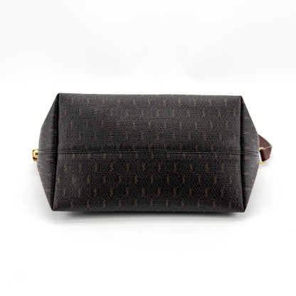 Saint Laurent Le Monogramme Monogram All Over Coated Canvas and Leather, Black, Canvas, Shoulder Bag
