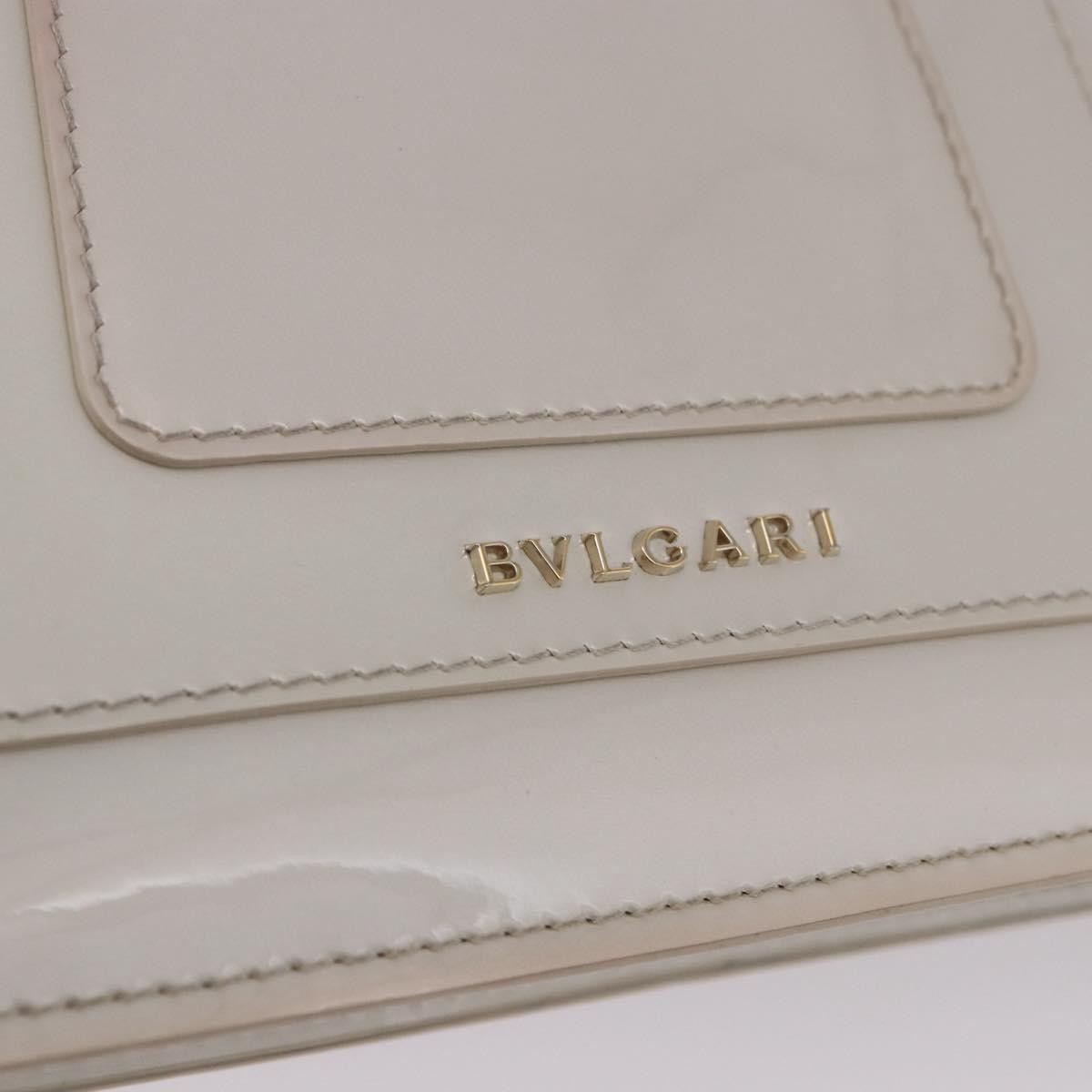 Bvlgari Serpenti Forever Patent, White, Patent Leather, Shoulder Bag
