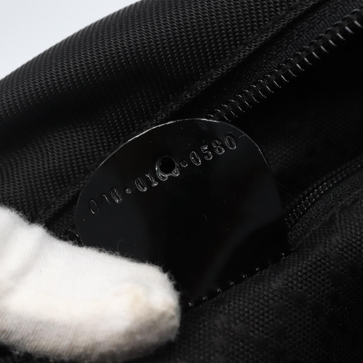 Gucci Vintage Bamboo Handle Tote Nylon, Black, Nylon, Tote Bag