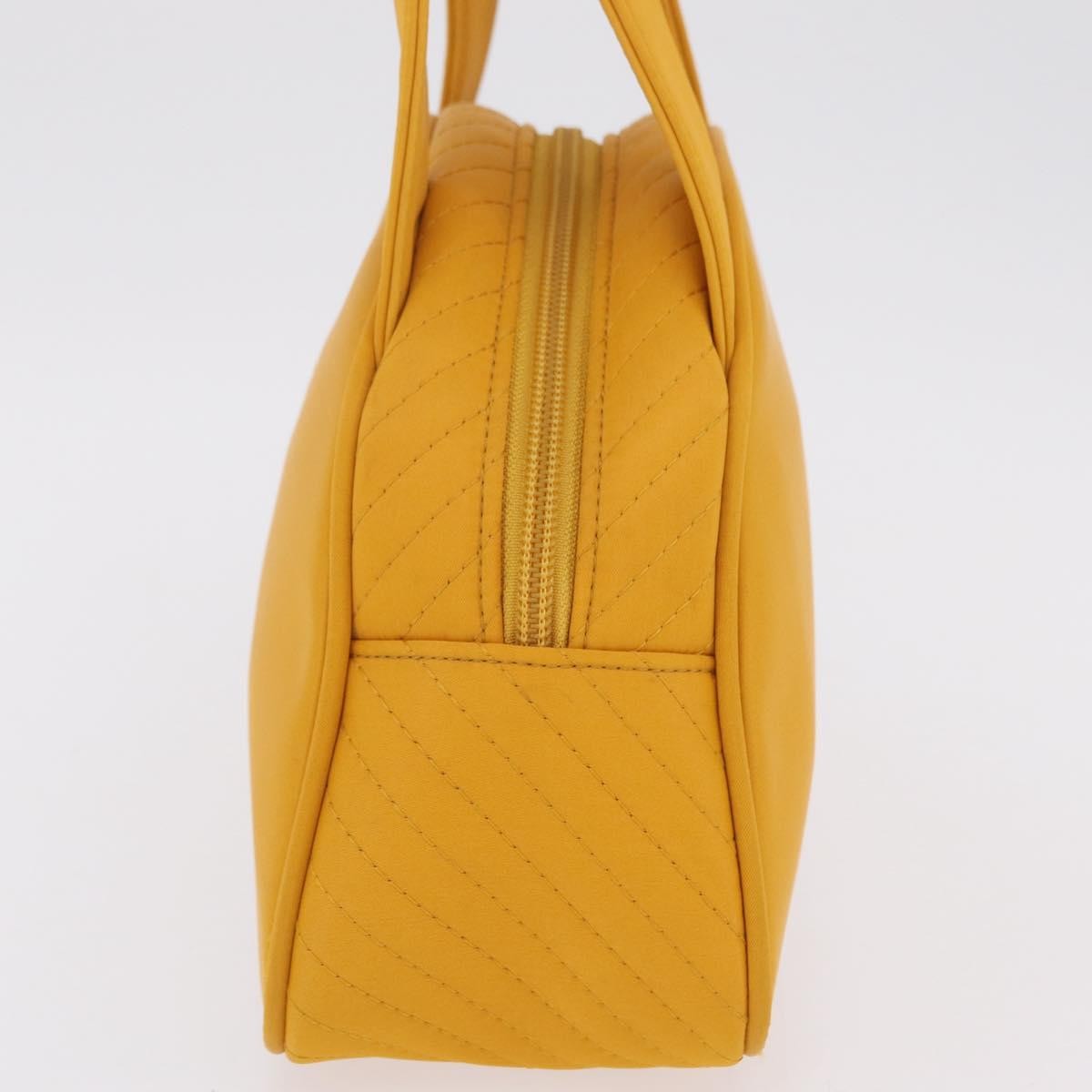Saint Laurent Vintage Quilted Top Handle Bag Nylon, Yellow, Nylon, Handbag