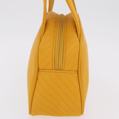 Saint Laurent Vintage Quilted Top Handle Bag Nylon, Yellow, Nylon, Handbag