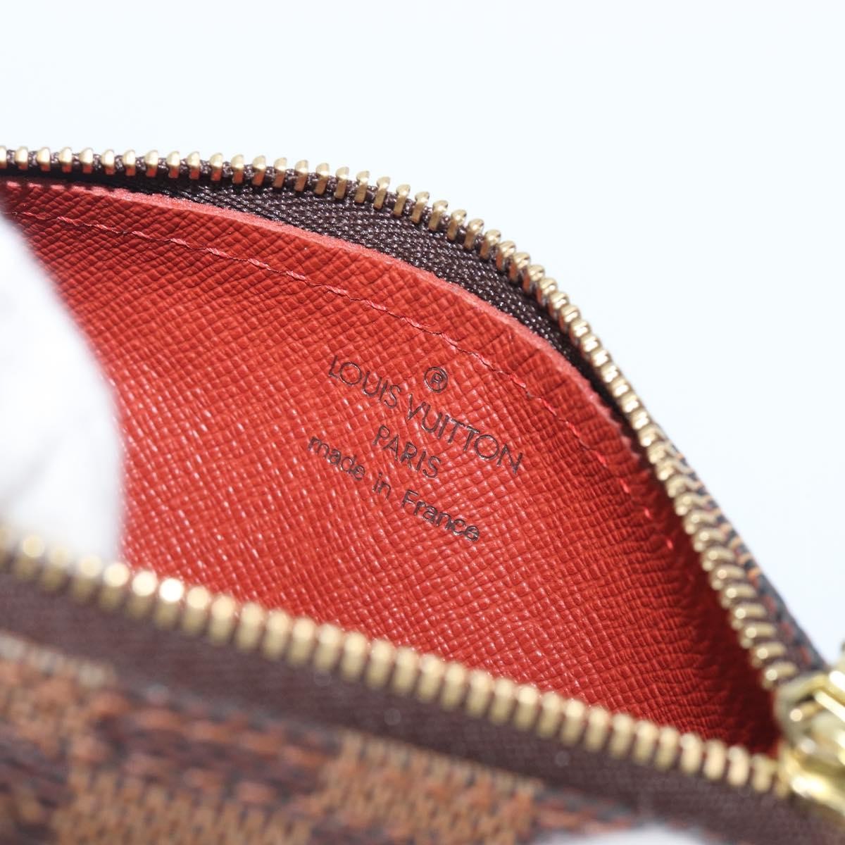Louis Vuitton Papillon Pochette Damier Ebene, Brown, Canvas, Clutch