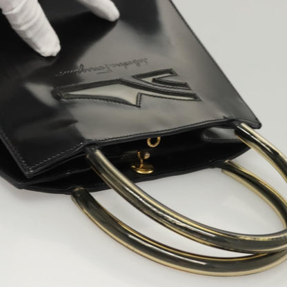 Salvatore Ferragamo Vintage Patent leather, Black, Patent Leather, Handbag