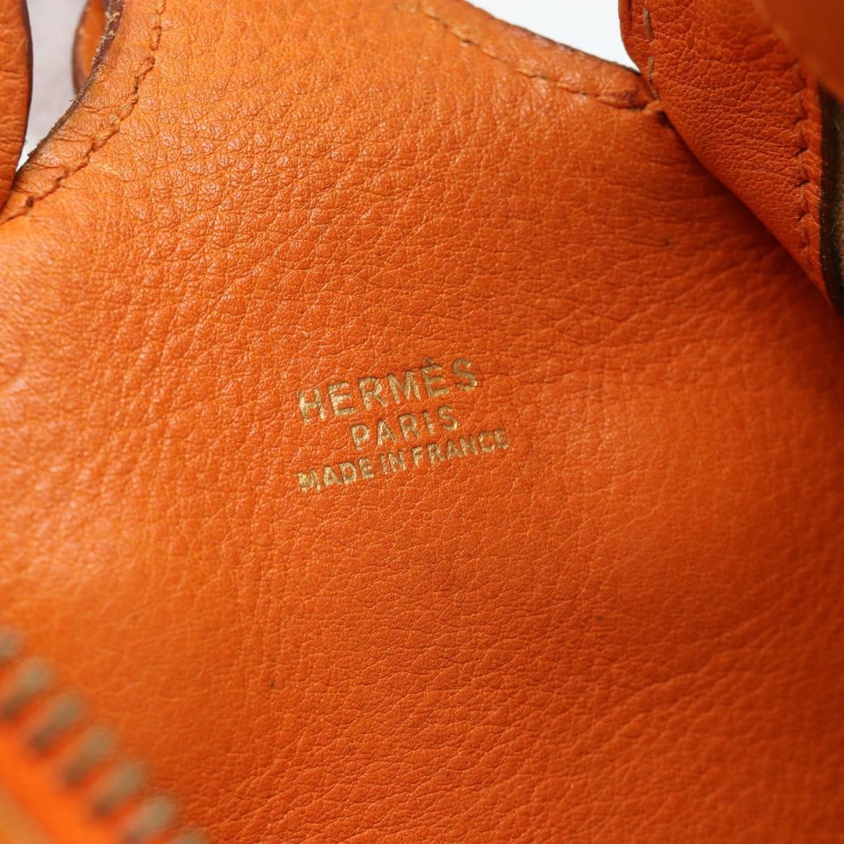 Hermes Sac Doremi Leather, Orange, Leather, Shoulder Bag