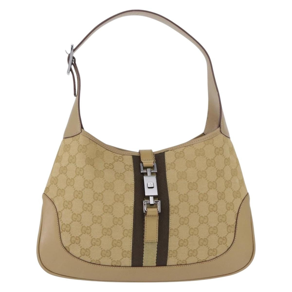 Gucci Jackie Canvas, Beige, Canvas, Handbag