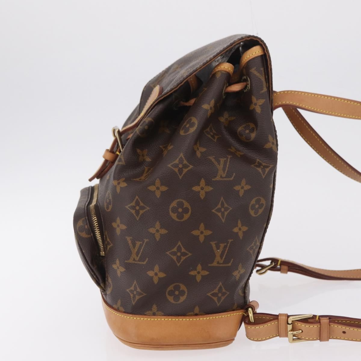 Louis Vuitton Vintage Montsouris Monogram Canvas, Brown, Canvas, Backpack