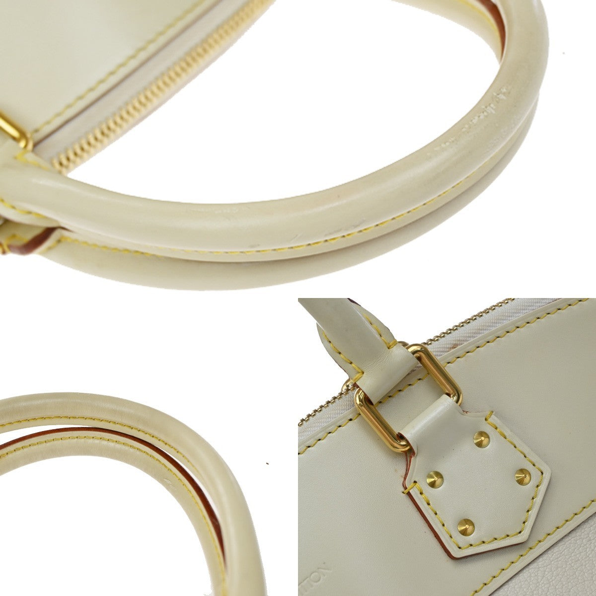Louis Vuitton Suhali Lockit Leather, White, Leather, Handbag