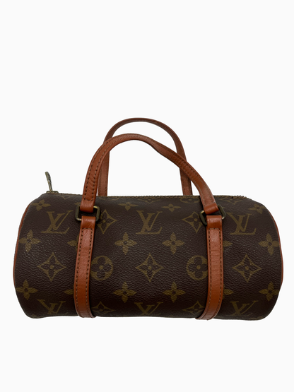 Louis Vuitton Papillon Handbag Monogram Canvas, BROWN, LEATHER, Handbag
