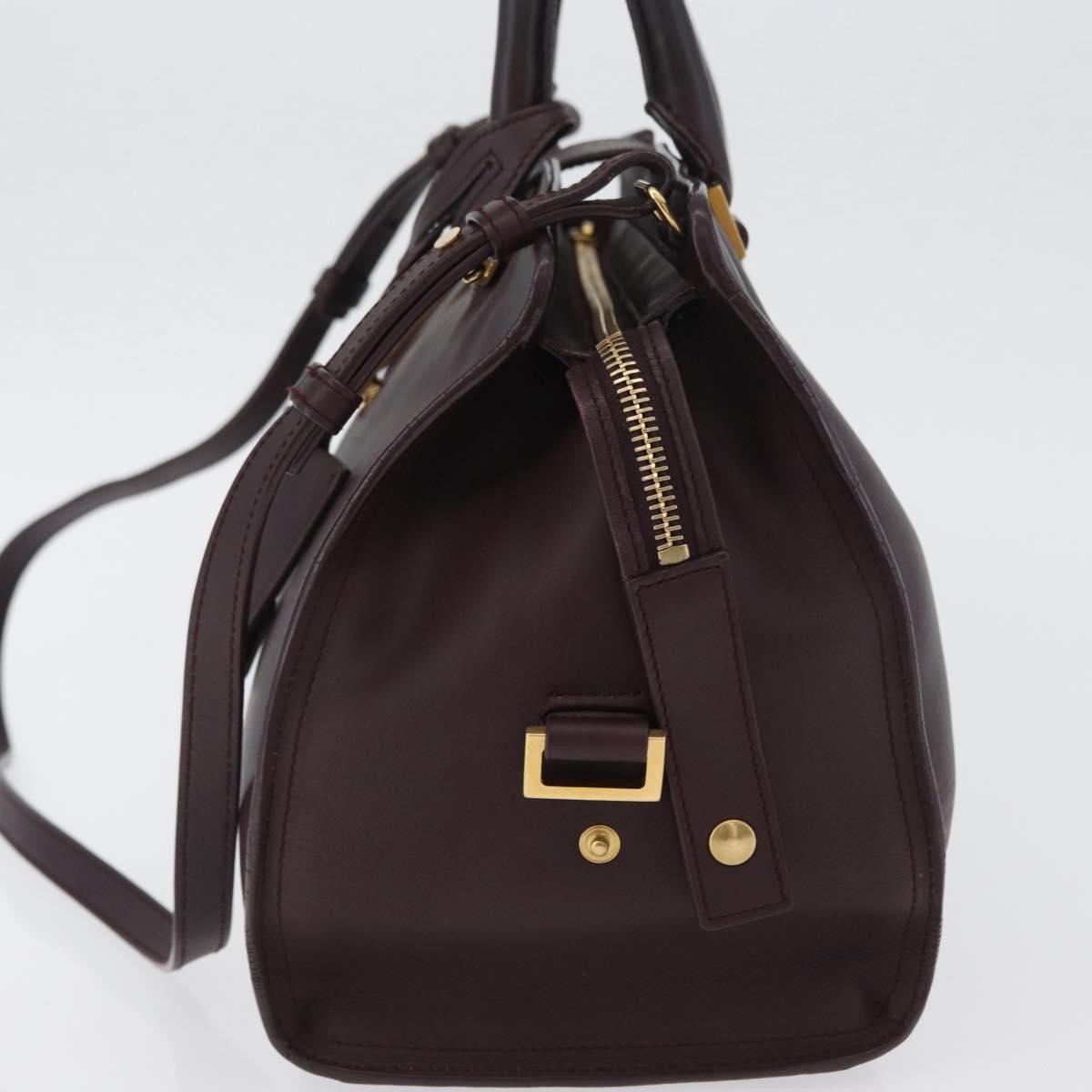 Saint Laurent Classic Y Cabas Leather, Purple, Leather, Tote Bag
