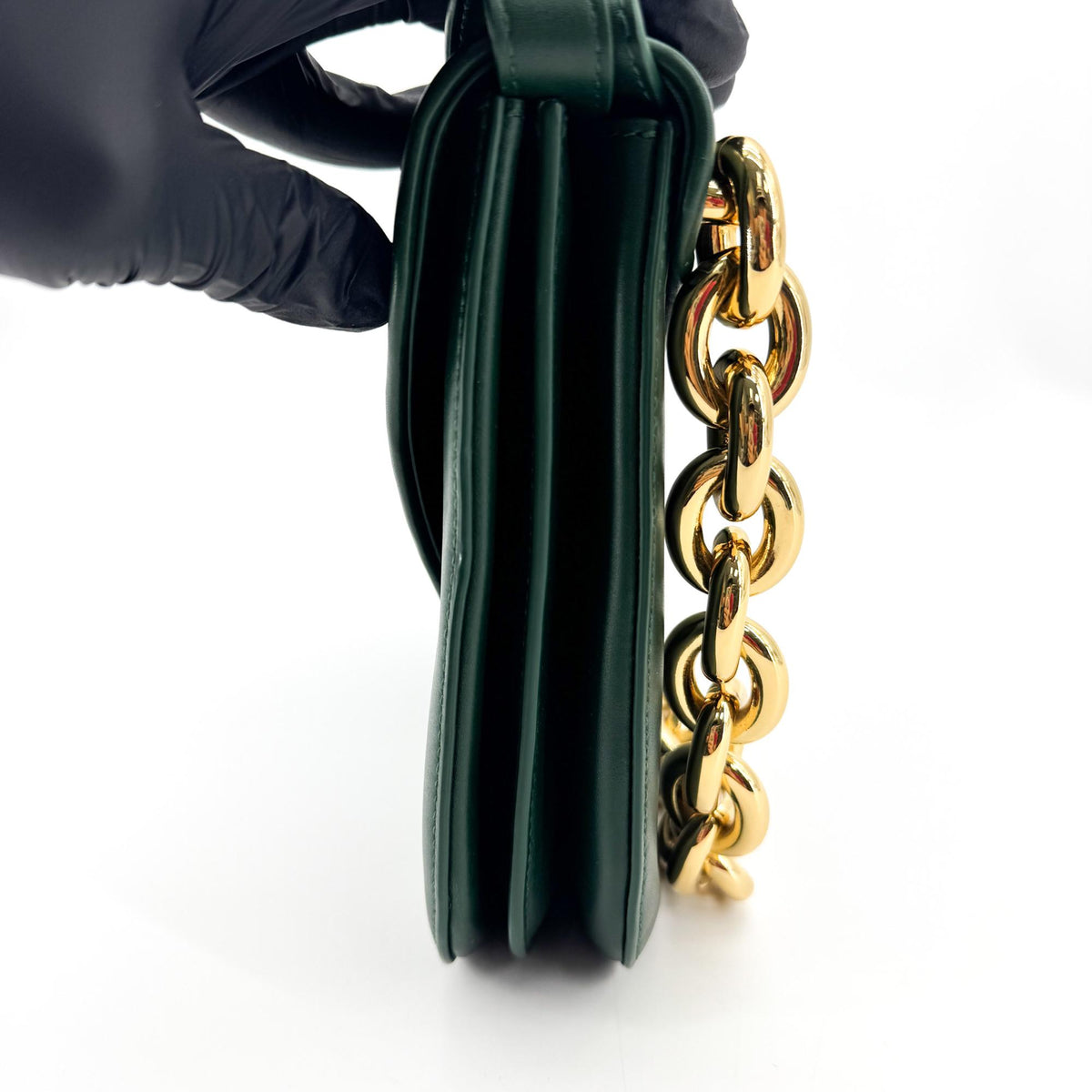 Bottega Veneta Mount Leather, Green, Leather, Shoulder Bag