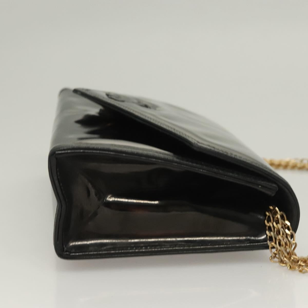 Chanel CC Envelope Flap Patent Leather, Black, Patent Leather, Clutch