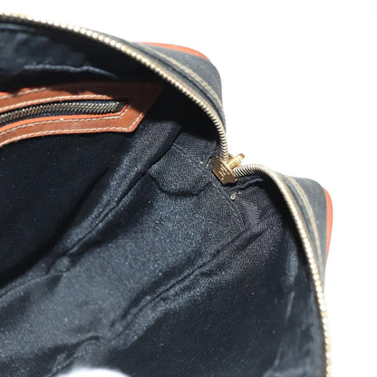 Fendi Vintage Pequin Coated Canvas, Brown, Canvas, Tote Bag