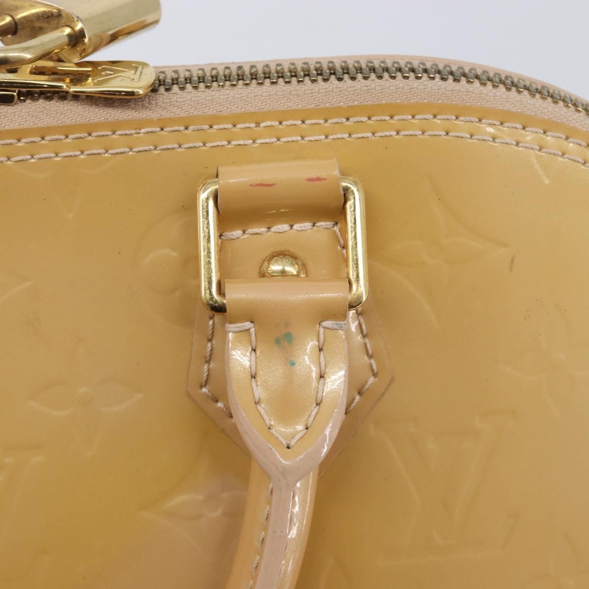 Louis Vuitton Alma Monogram Vernis, Beige, Patent Leather, Handbag