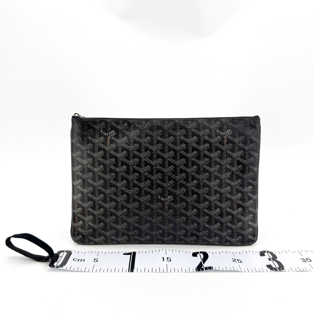 Goyard Senat Zip Coated Canvas, Black, Canvas, Clutch
