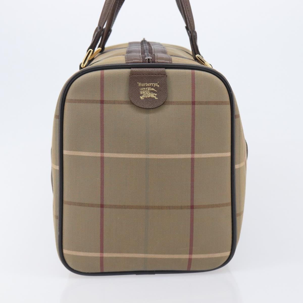 Burberry Nova check boston Canvas, Beige, Canvas, Handbag