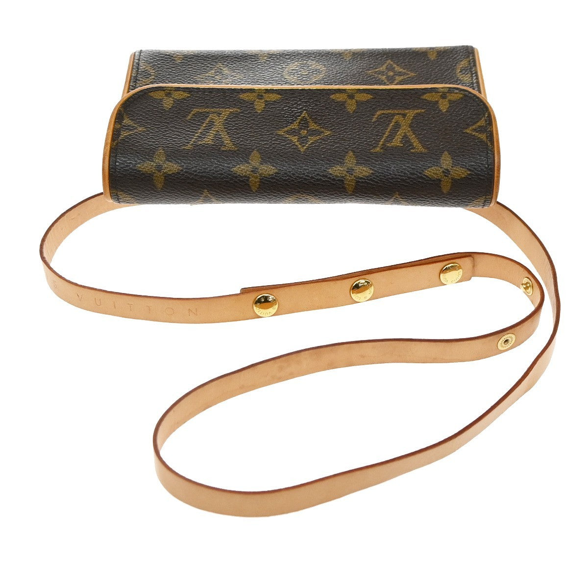 Louis Vuitton Florentine Pochette Damier, Brown, Canvas, Clutch