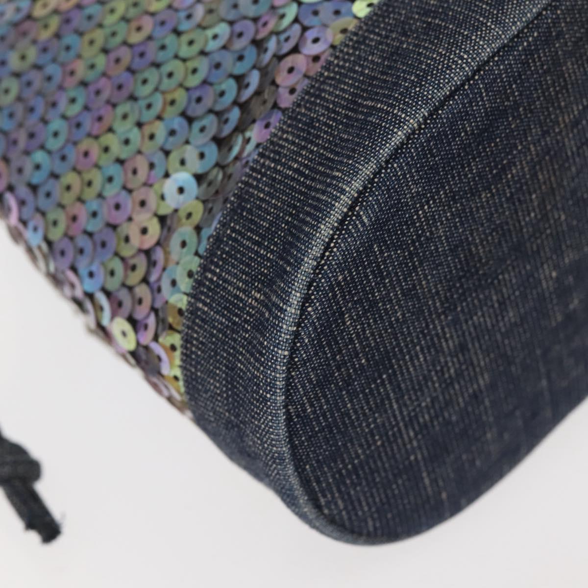 Chanel Hidden Sequins Shoulder Bag Sequins, BLUE, CANVAS, Handbag