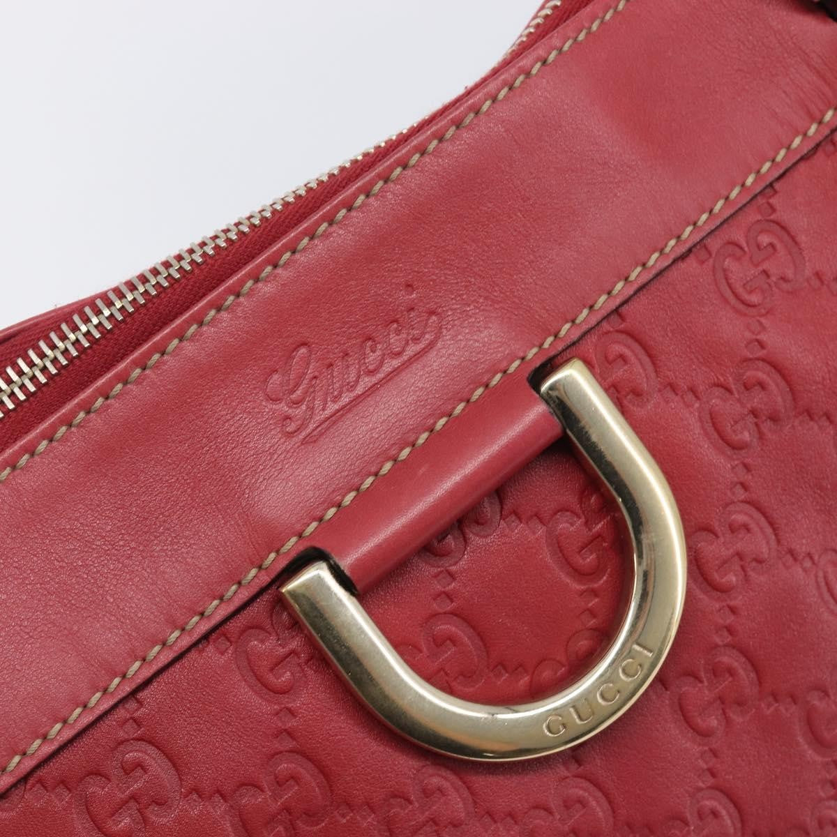 Gucci D Ring Guccissima Leather, Red, Leather, Tote Bag