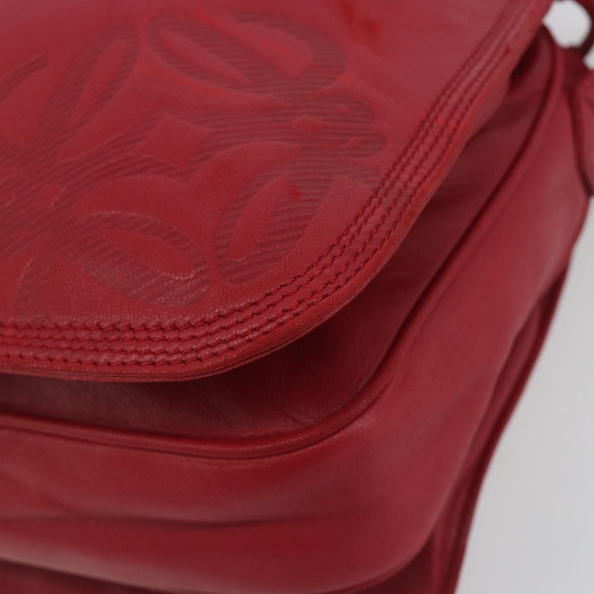 Loewe Anagram Leather, Red, Leather, Shoulder Bag