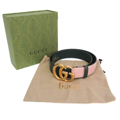 Gucci GG Marmont Reversible Belt Leather, Green, Leather, Belt
