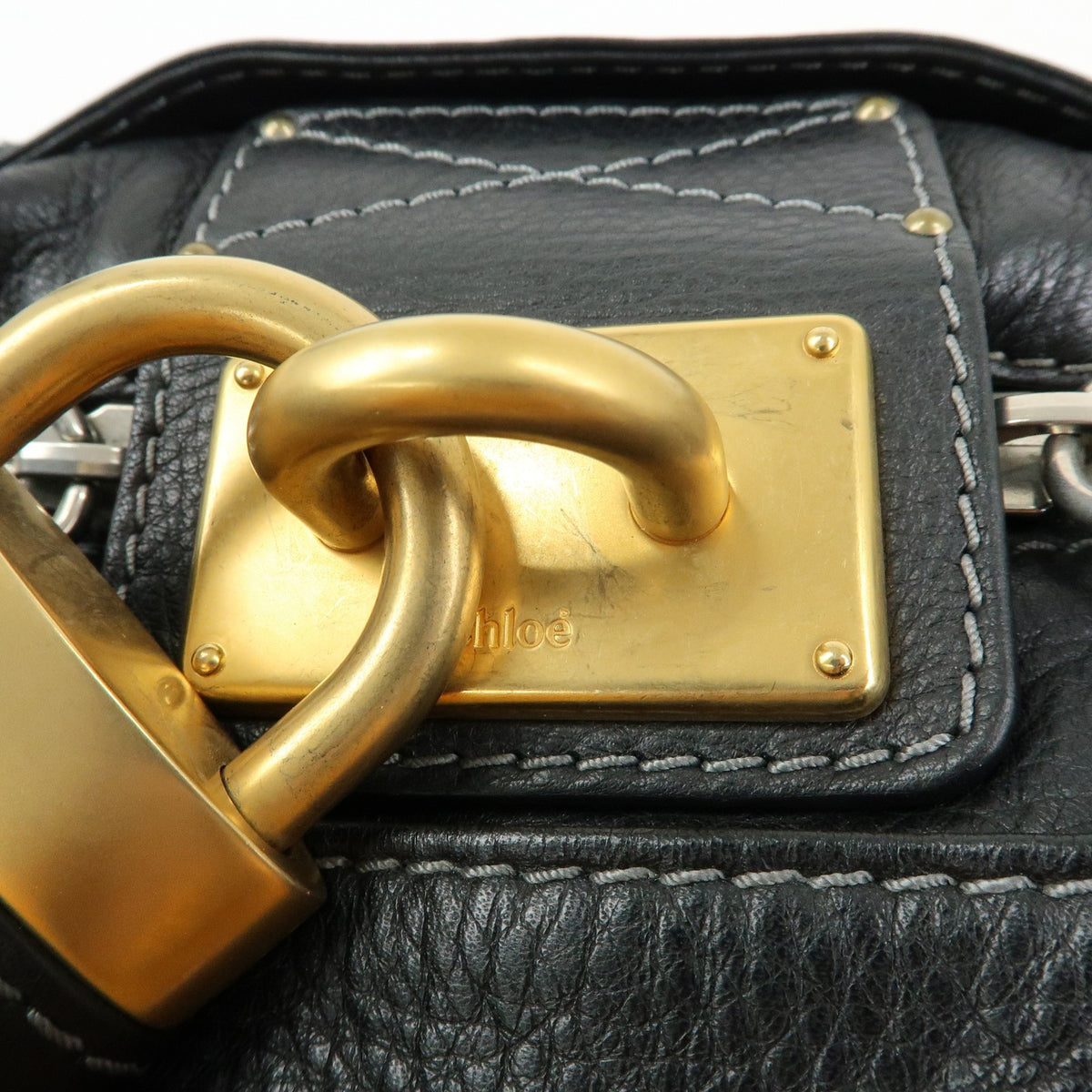 Chloe Paddington Body Leather, Black, Leather, Handbag