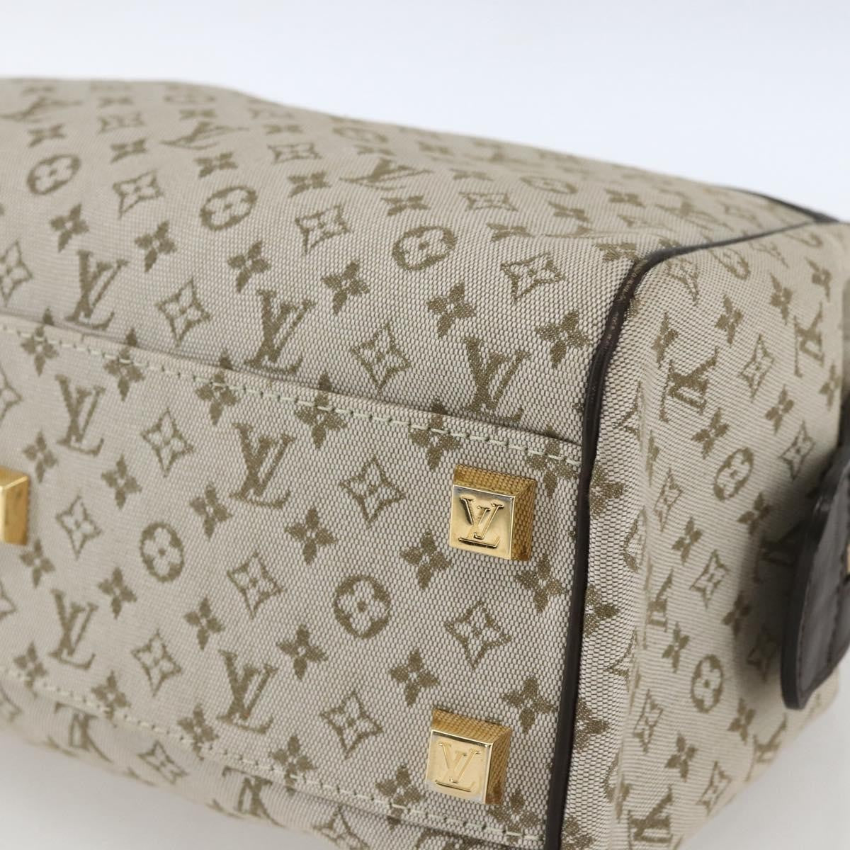 Louis Vuitton Josephine Mini Lin, Khaki, Canvas, Handbag
