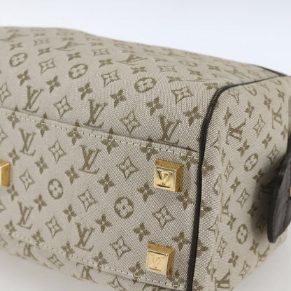 Louis Vuitton Josephine Mini Lin, Khaki, Canvas, Handbag