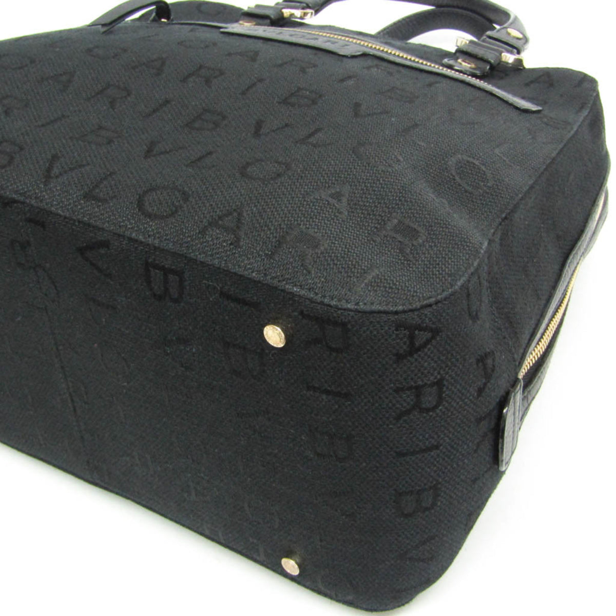 Bvlgari Logomania Canvas, Black, Canvas, Handbag