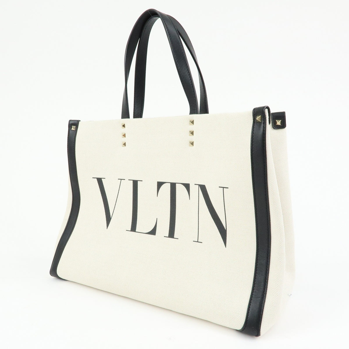 Valentino Garavani Grande Plage VLTN Canvas, Beige, Canvas, Tote Bag