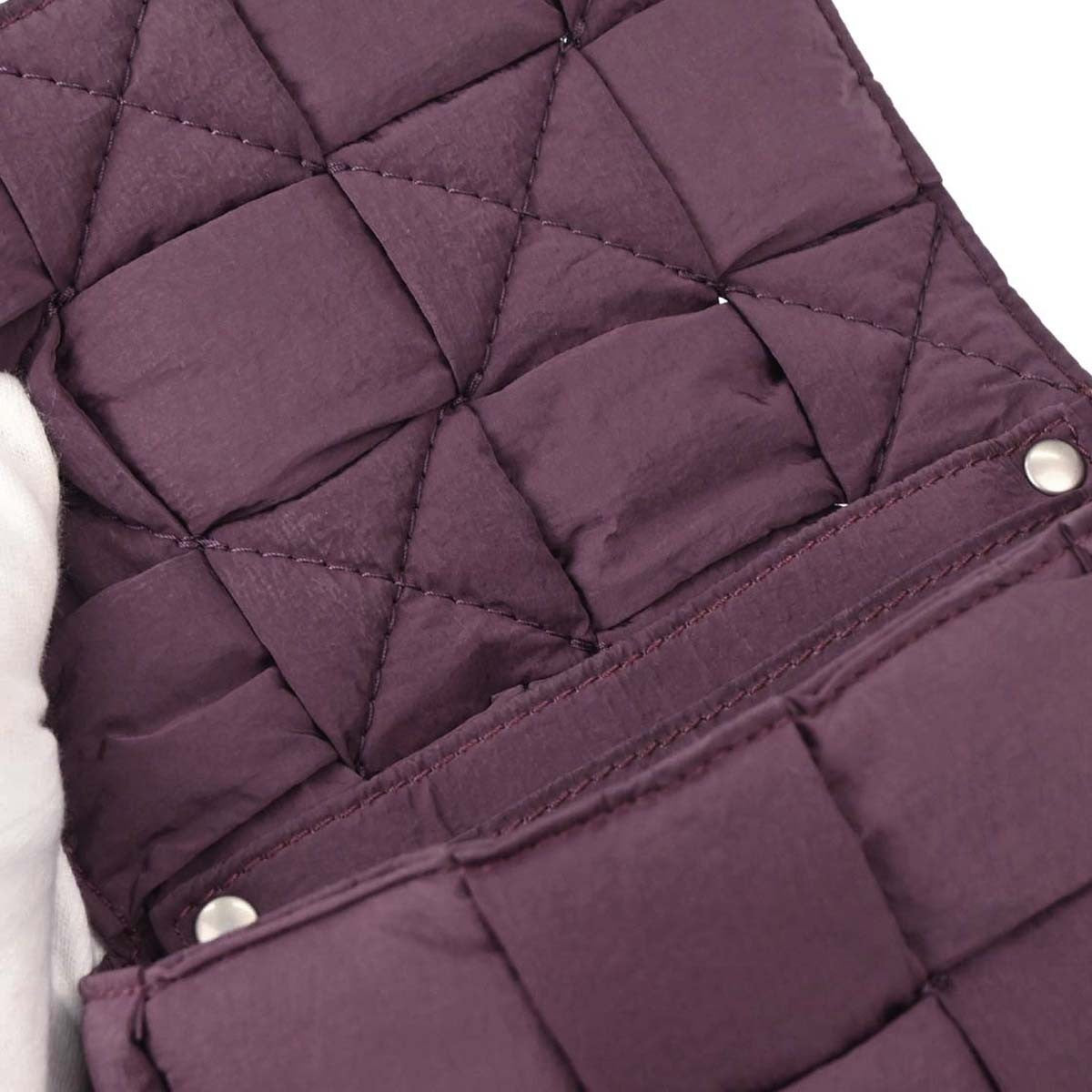 Bottega Veneta Padded Tech Cassette Intrecciato Nylon, Purple, Nylon, Shoulder Bag