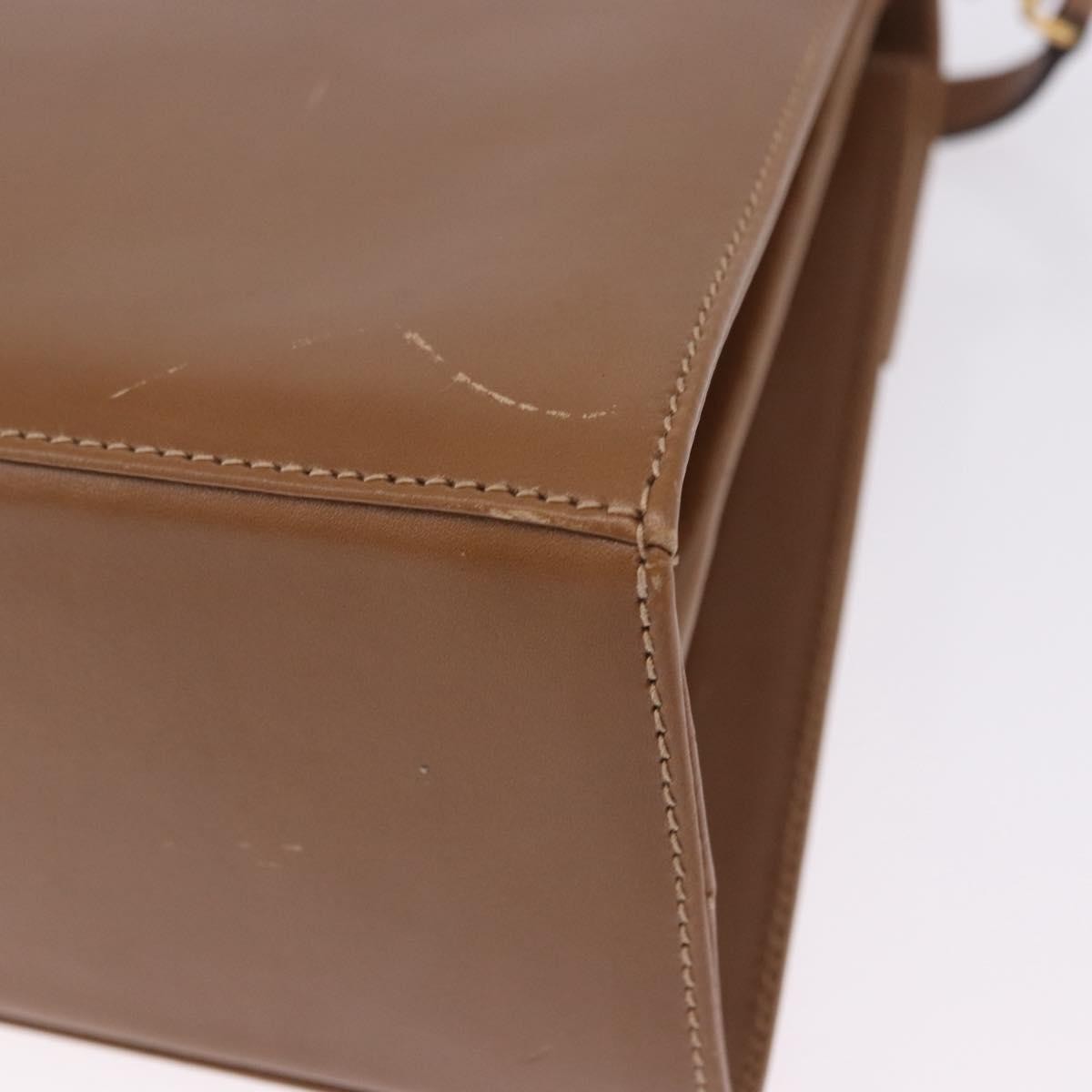 Salvatore Ferragamo Gancini Convertible Top Handle Leather, Brown, Leather, Handbag