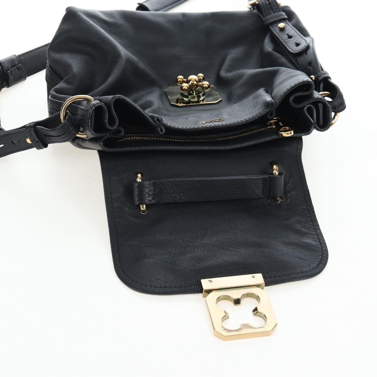 Chloe Elsie Convertible Satchel Leather, Black, Leather, Handbag