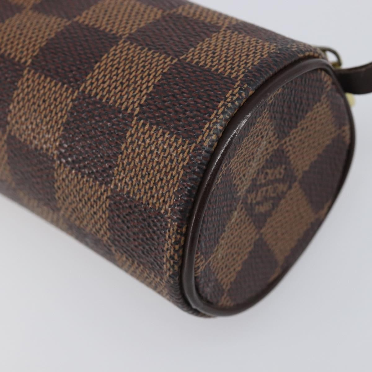 Louis Vuitton Papillon Pochette Damier, Brown, Canvas, Clutch