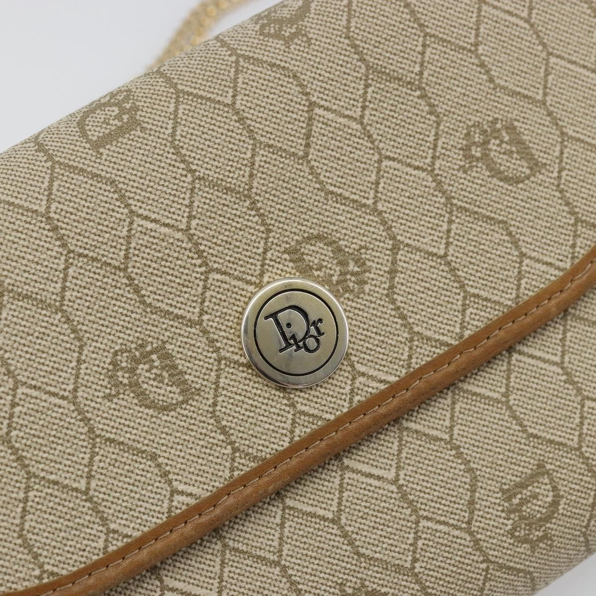 Christian Dior Vintage honeycomb clutch Canvas, Beige, Canvas, Clutch